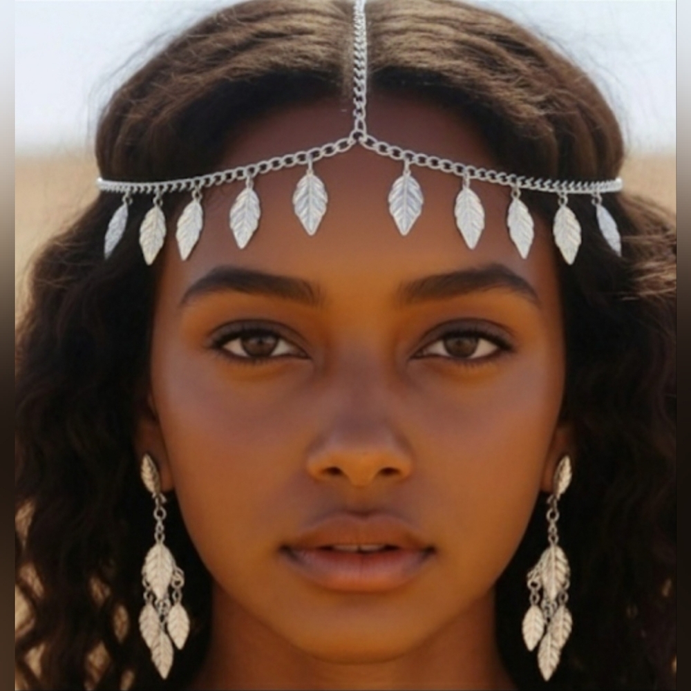 Boho Leaf Chain Headpiece